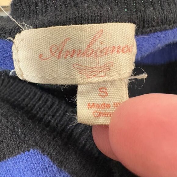 Ambiance Women’s Striped Button Up Sweater Size Small American Vintage Cotton - Picture 4 of 8